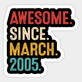 Vintage Birthday March 2005 Sticker